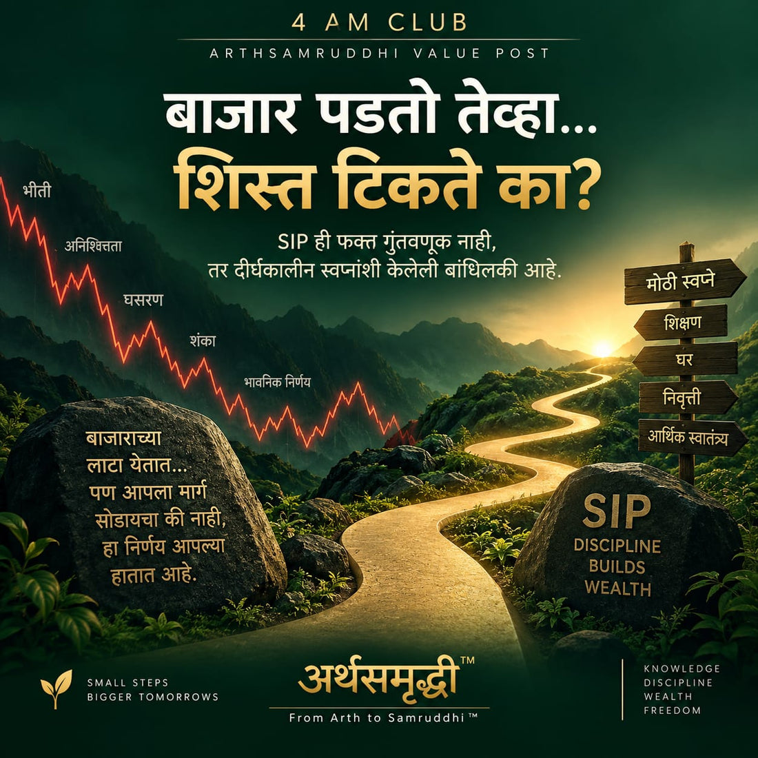 बाजार पडतो तेंव्हा शिस्त टिकते का ?