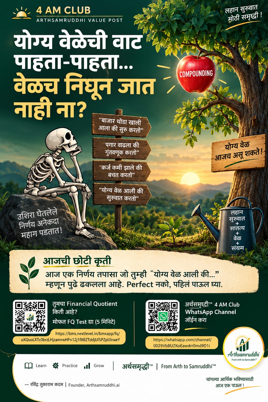 योग्य वेळेची वाट पाहता पाहता ..... वेळच निघून जात नाही ना ?